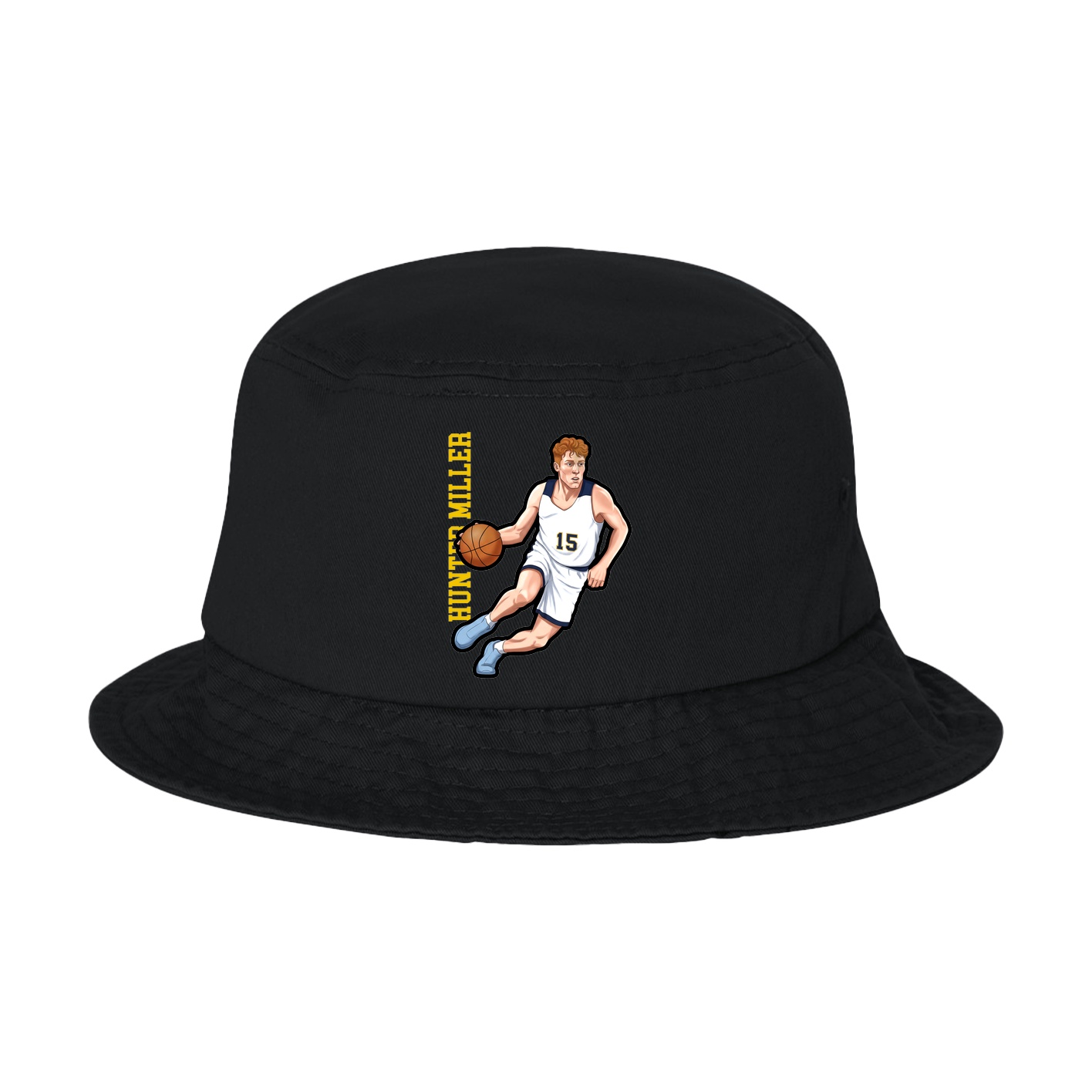 Bucket Cap — Name Vertical in Black