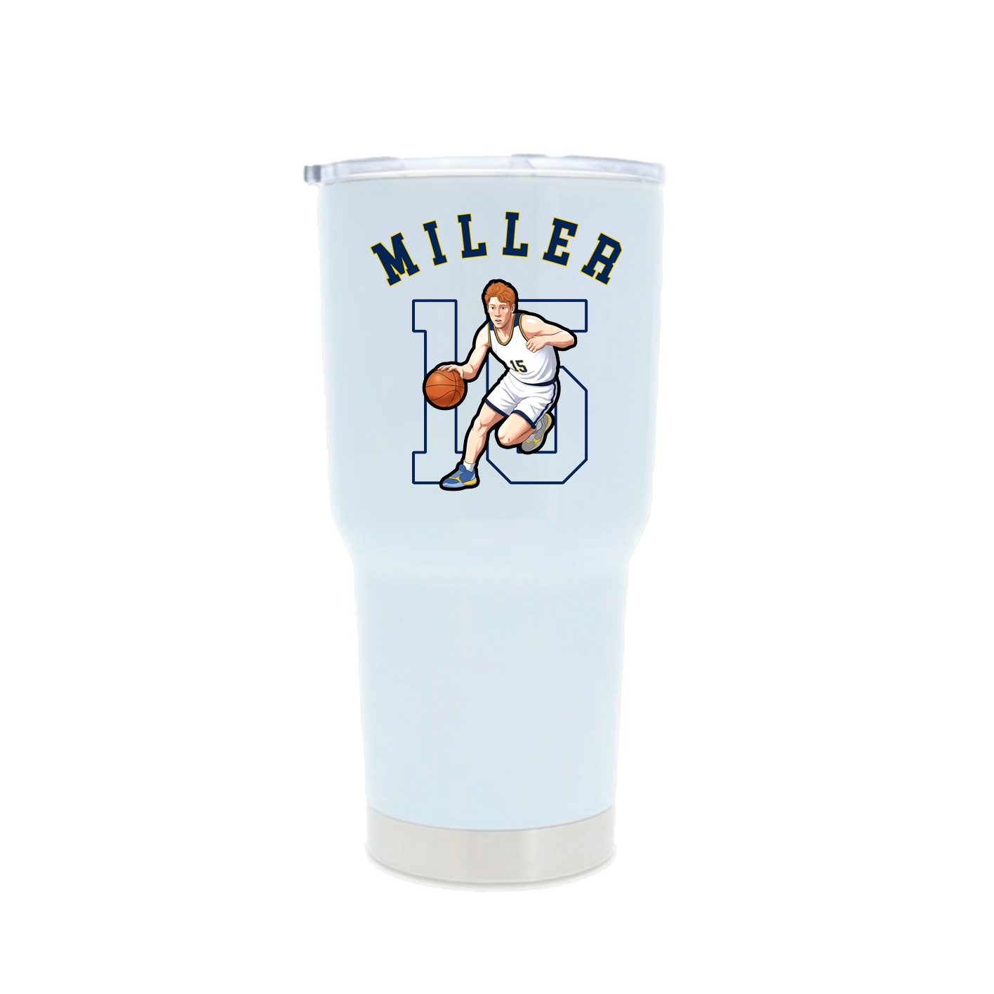 30oz Stainless Steel Tumbler — Shirsey Arch in White