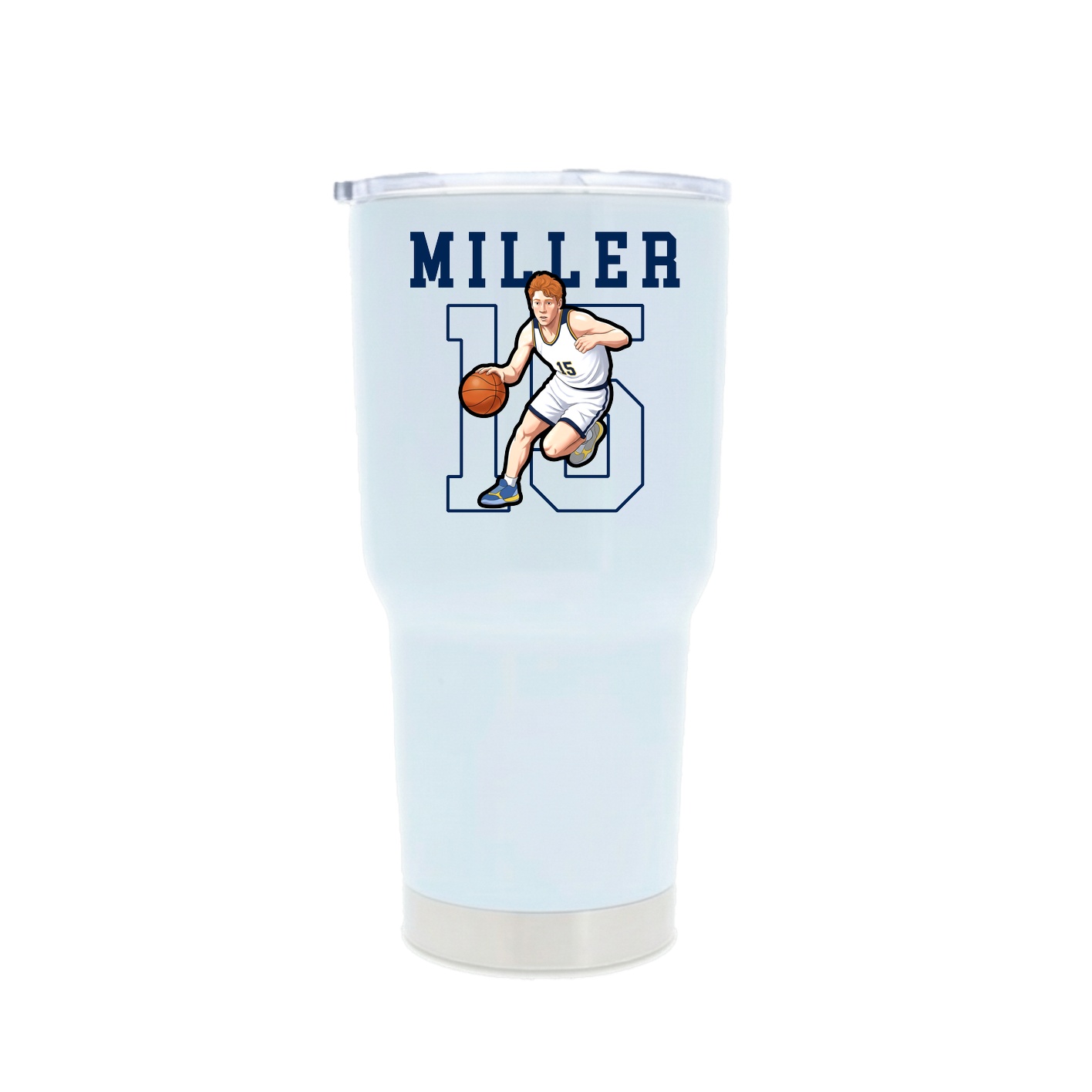 30oz Stainless Steel Tumbler — Shirsey in White