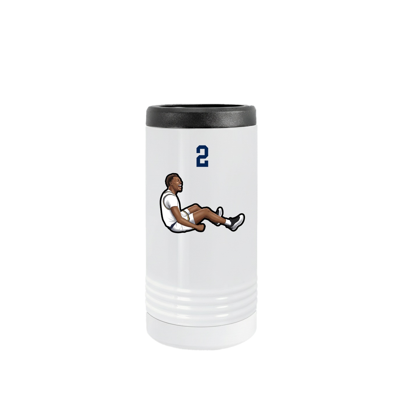 Slim Beverage Holder — Number Top in White