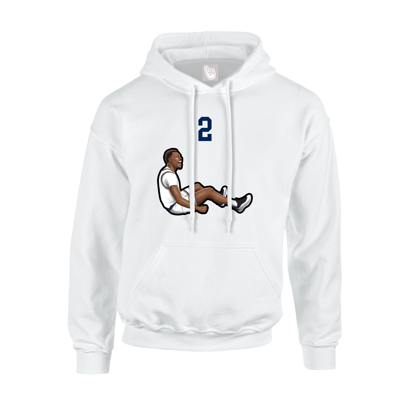 Hoodie — Number Top in White