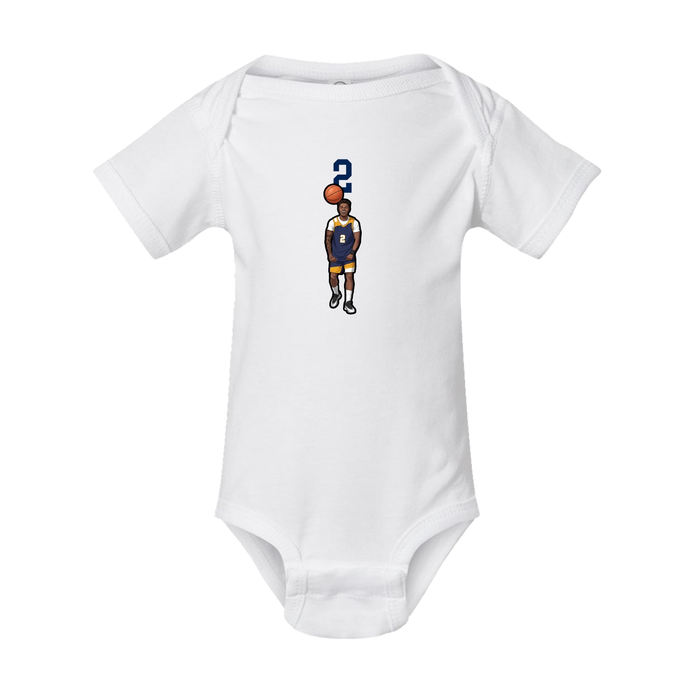 Baby Onesie — Number Top in White
