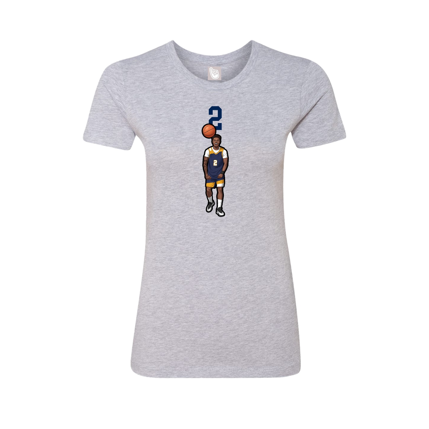 Womens Tee — Number Top in Grey