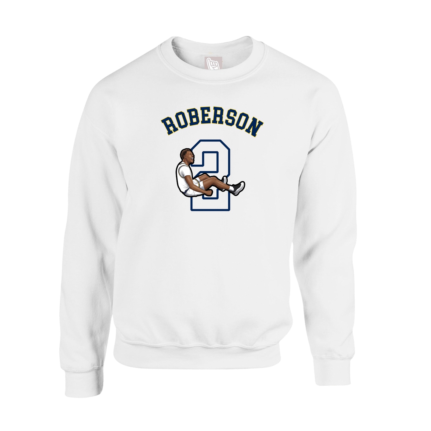 Fleece Crew — Shirsey Arch in White