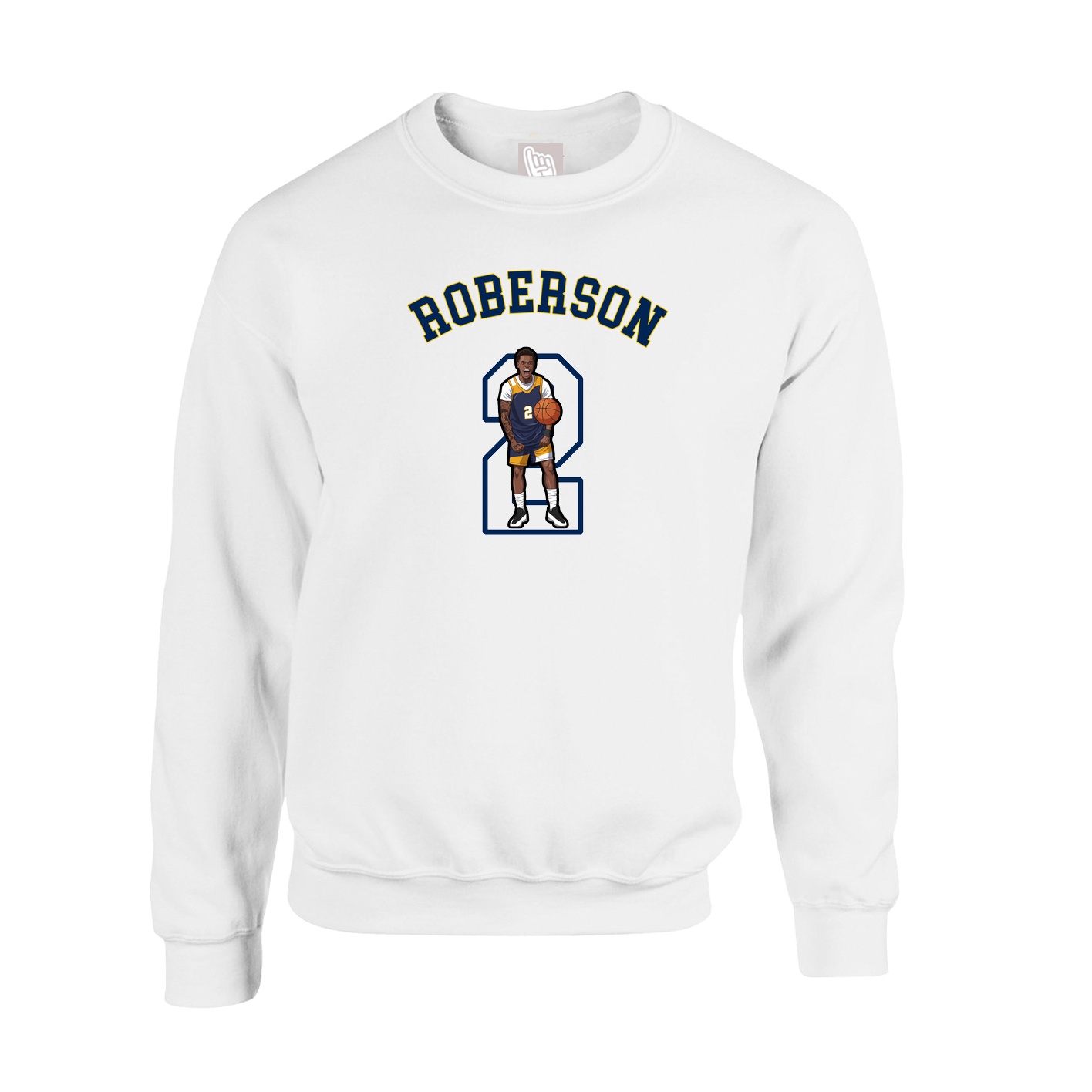 Fleece Crew — Shirsey Arch in White
