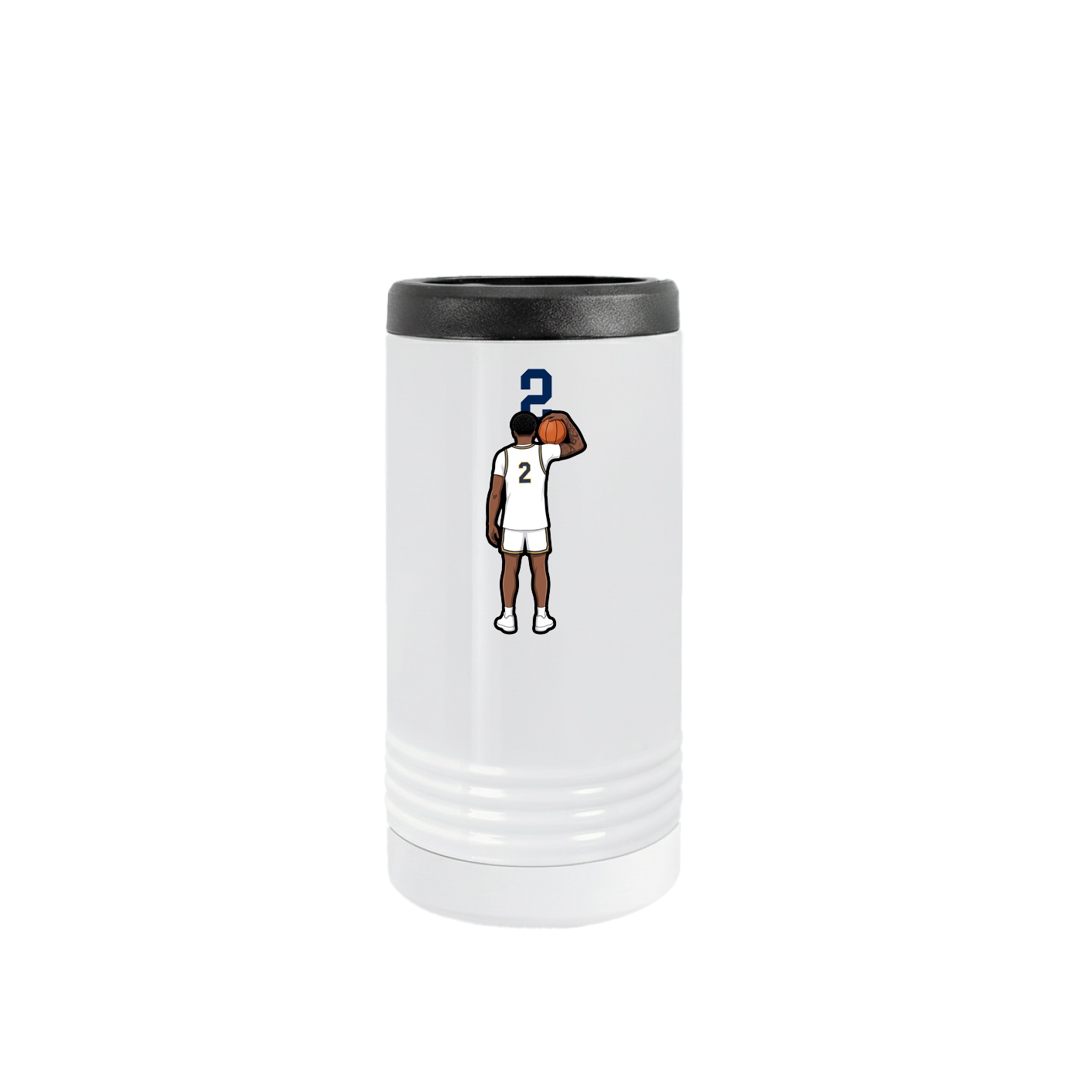 Slim Beverage Holder — Number Top in White