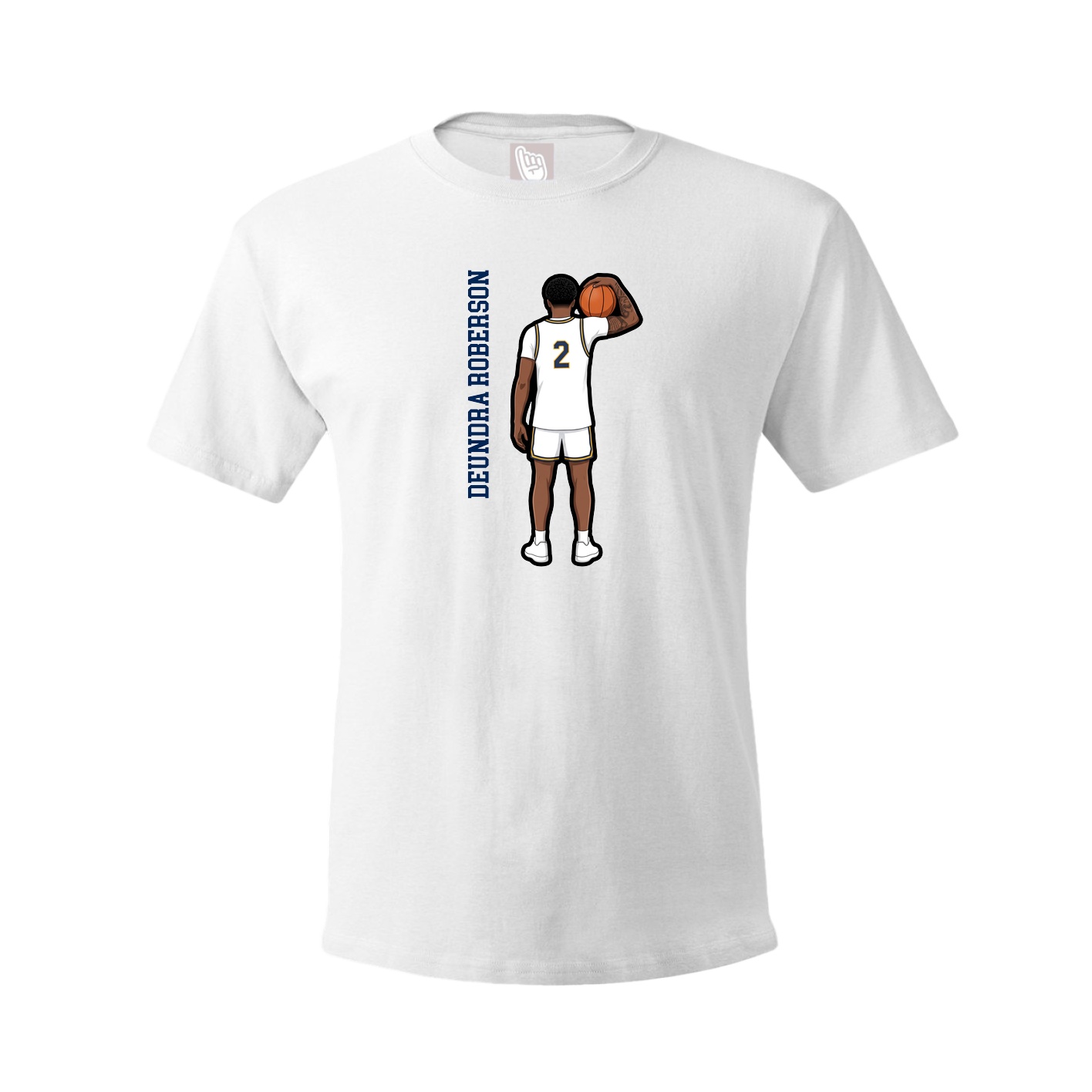 Youth Tee — Name Vertical in White