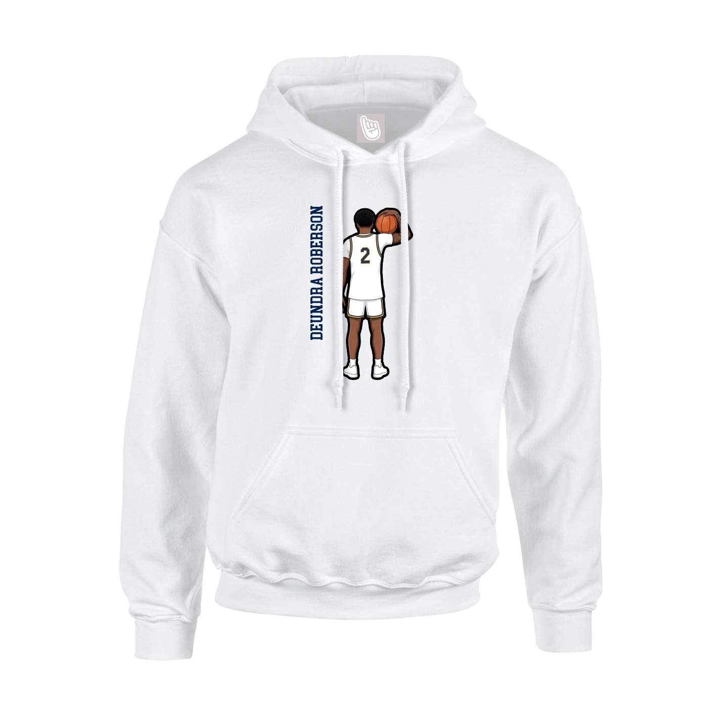 Hoodie — Name Vertical in White