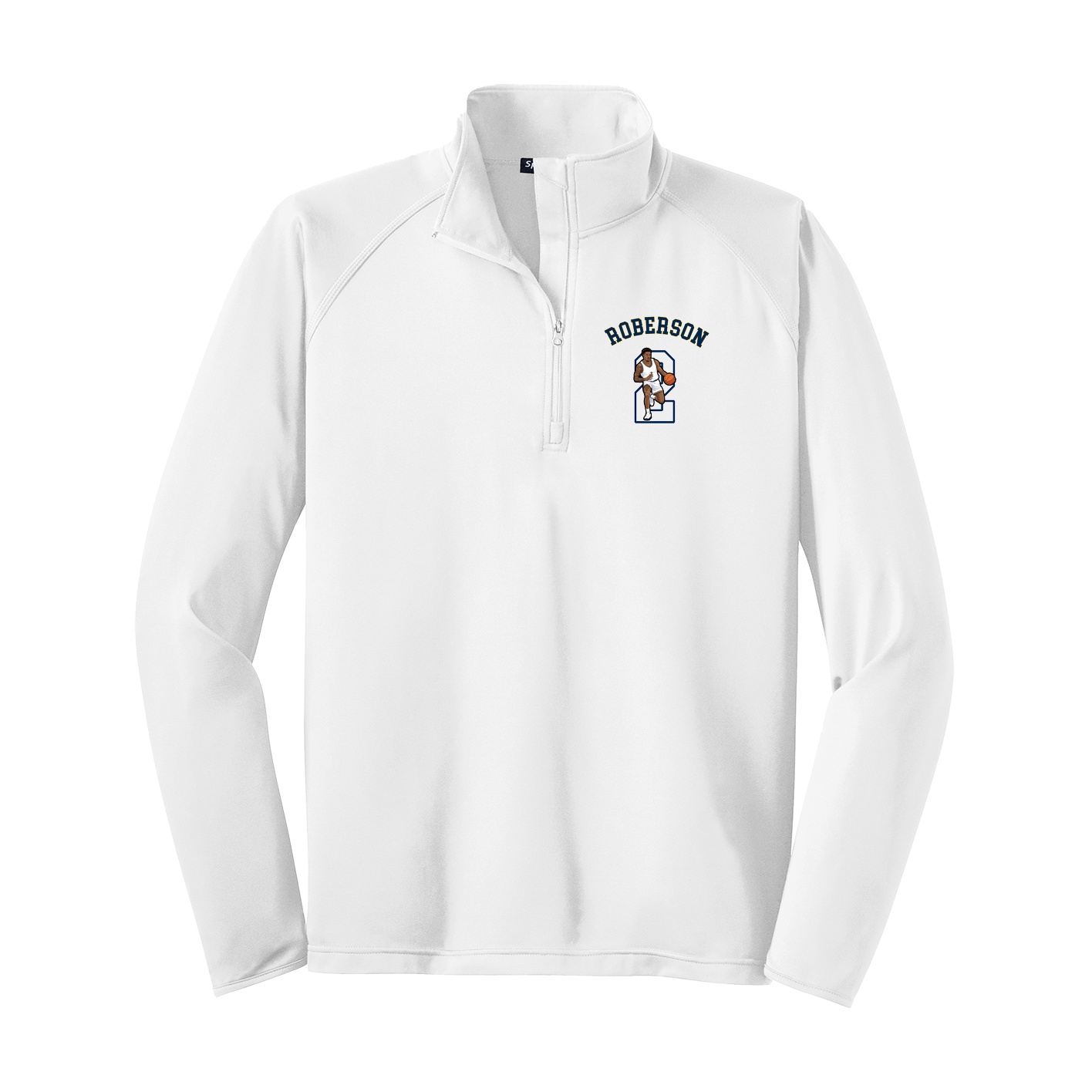 Q-Zip Pullover — Shirsey Arch in White