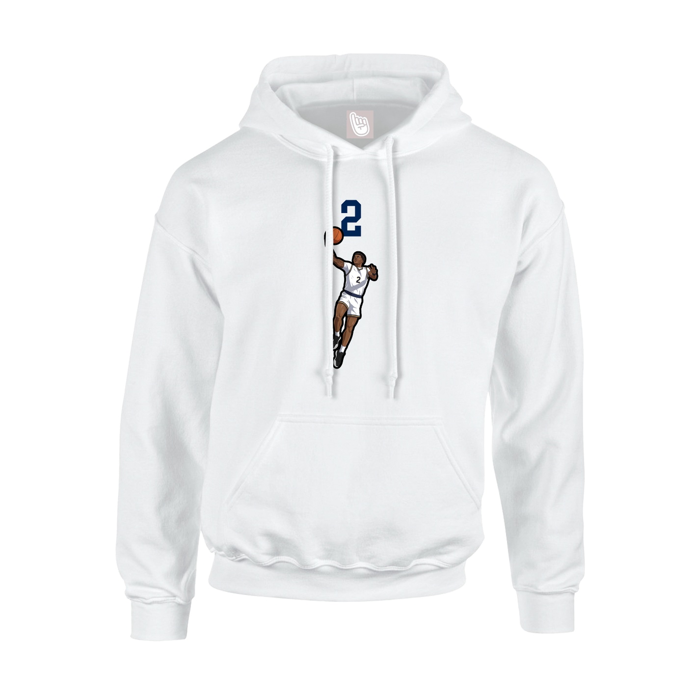 Hoodie — Number Top in White