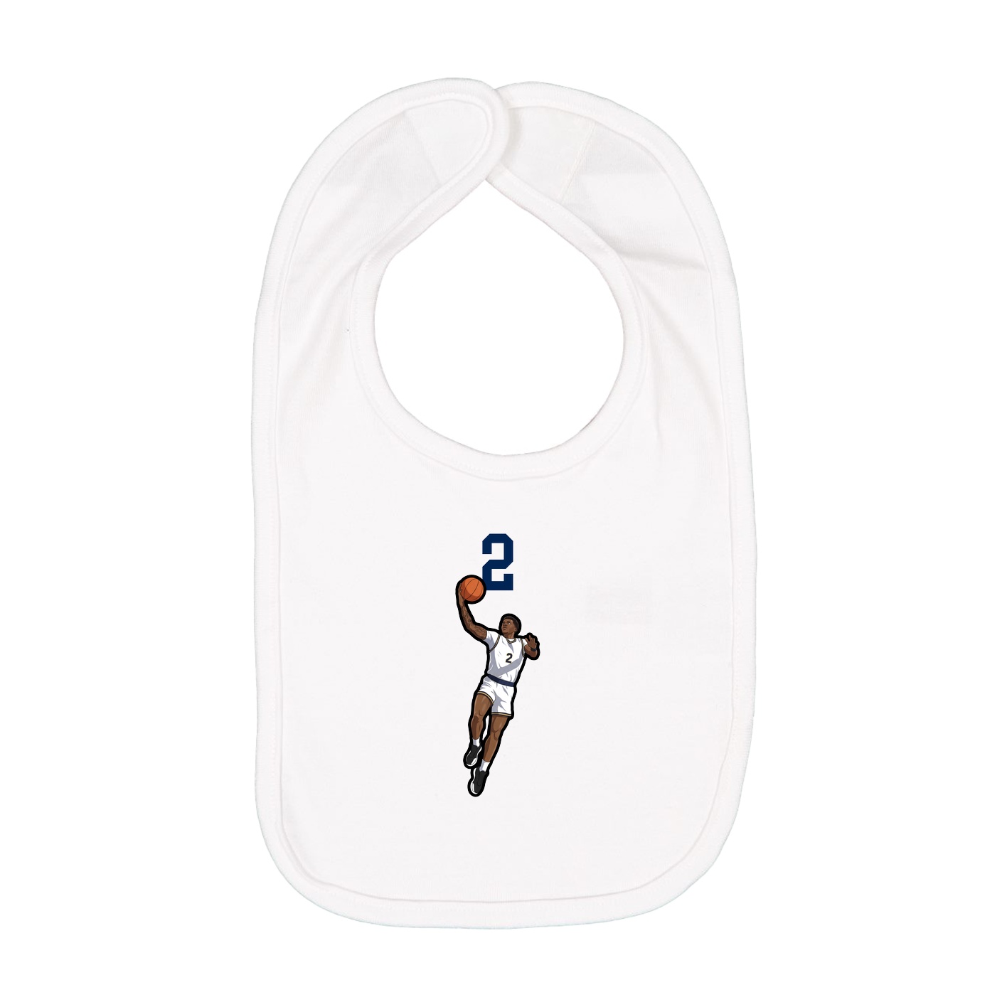 Infant Bib — Number Top in White