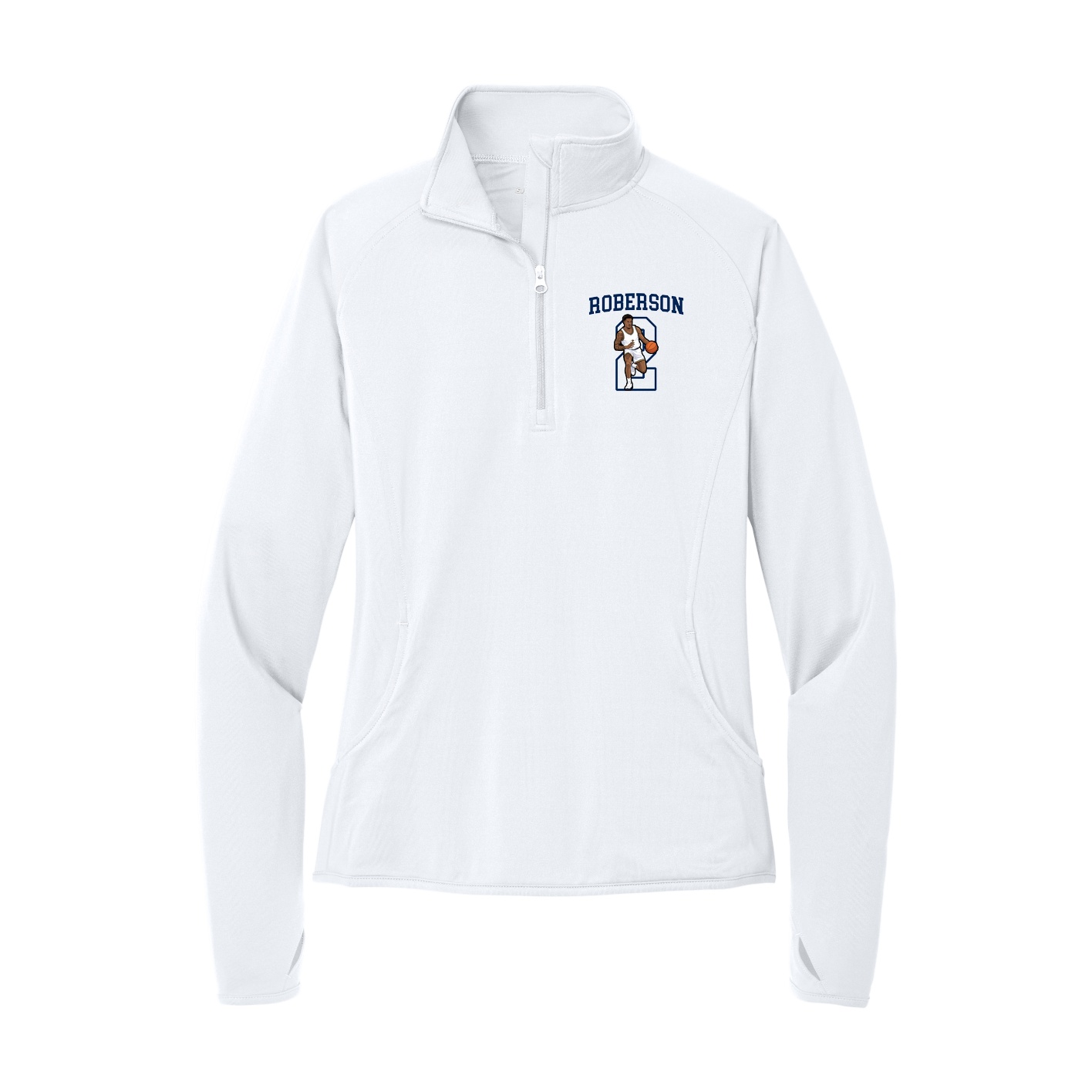 Women's Q-Zip Pullover — Shirsey in White