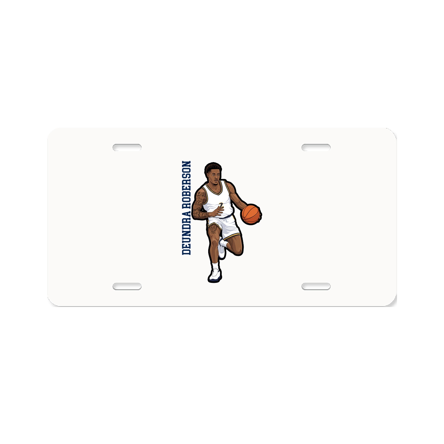 License Plate — Name Vertical in Classic