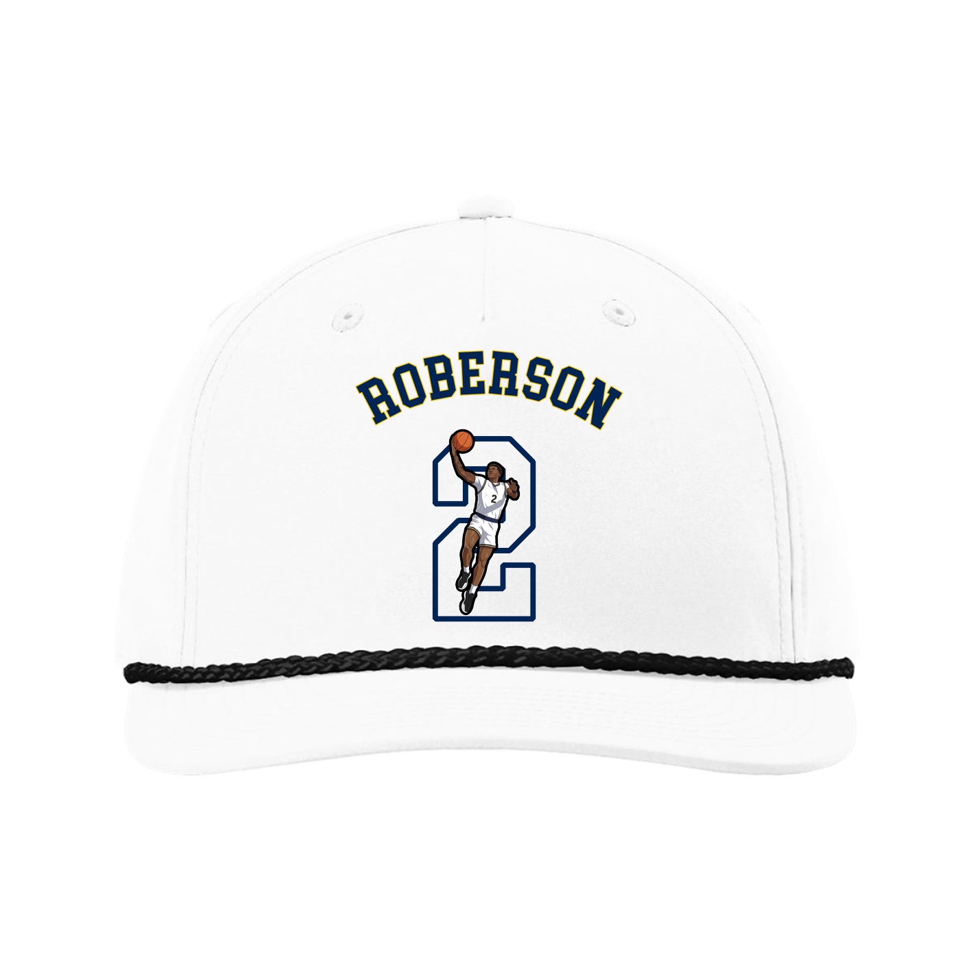 Five-Panel Classic Rope Cap — Shirsey Arch in White
