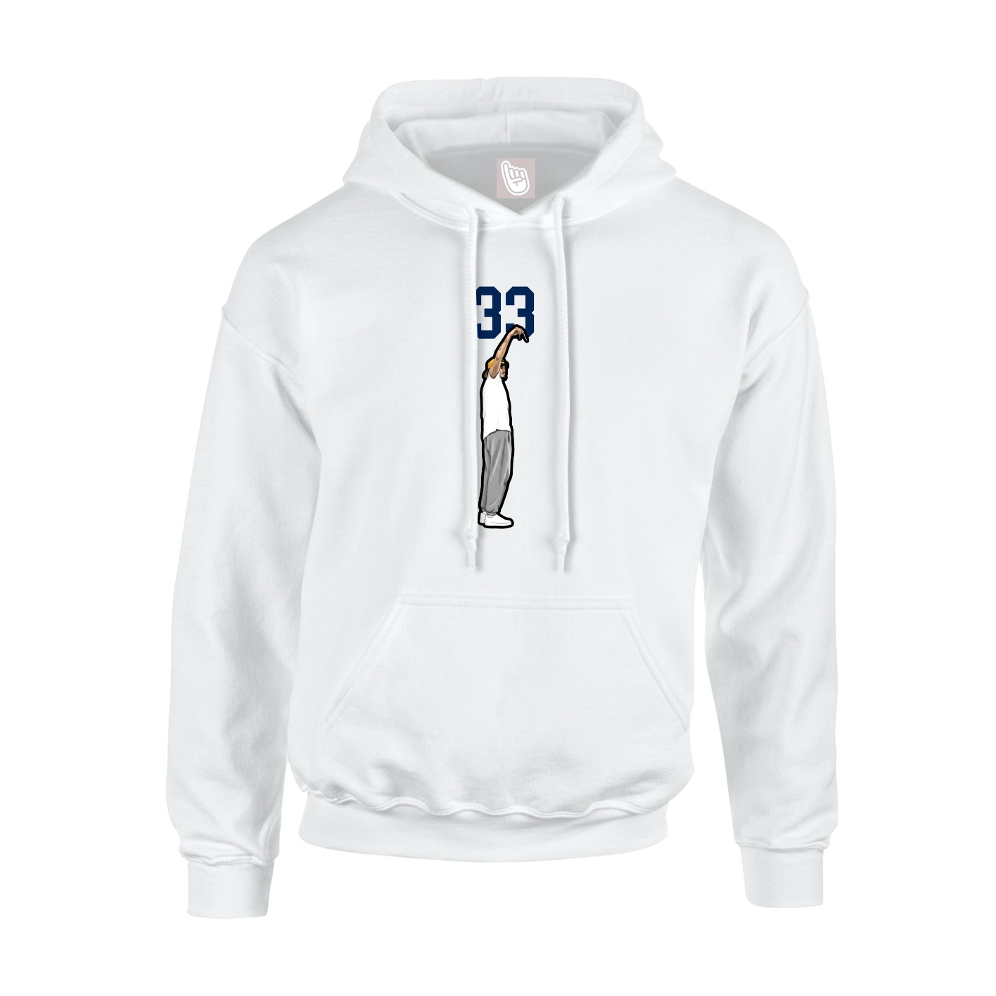 Hoodie — Number Top in White