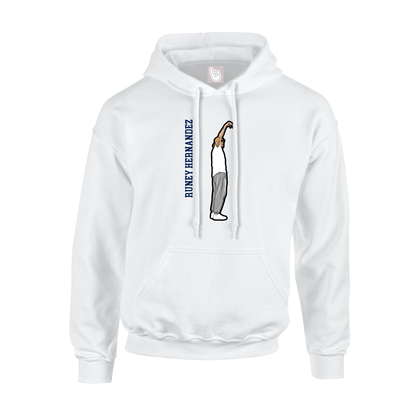 Hoodie — Name Vertical in White