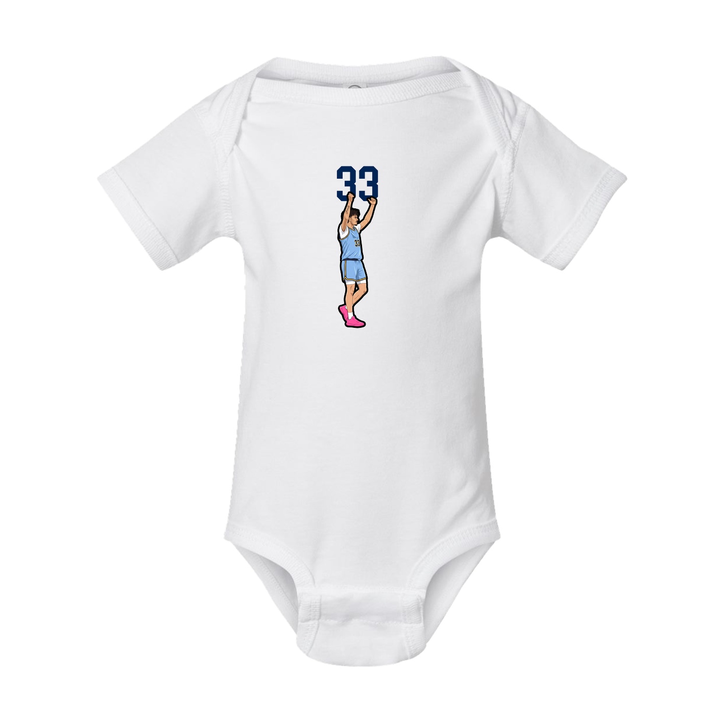 Baby Onesie — Number Top in White