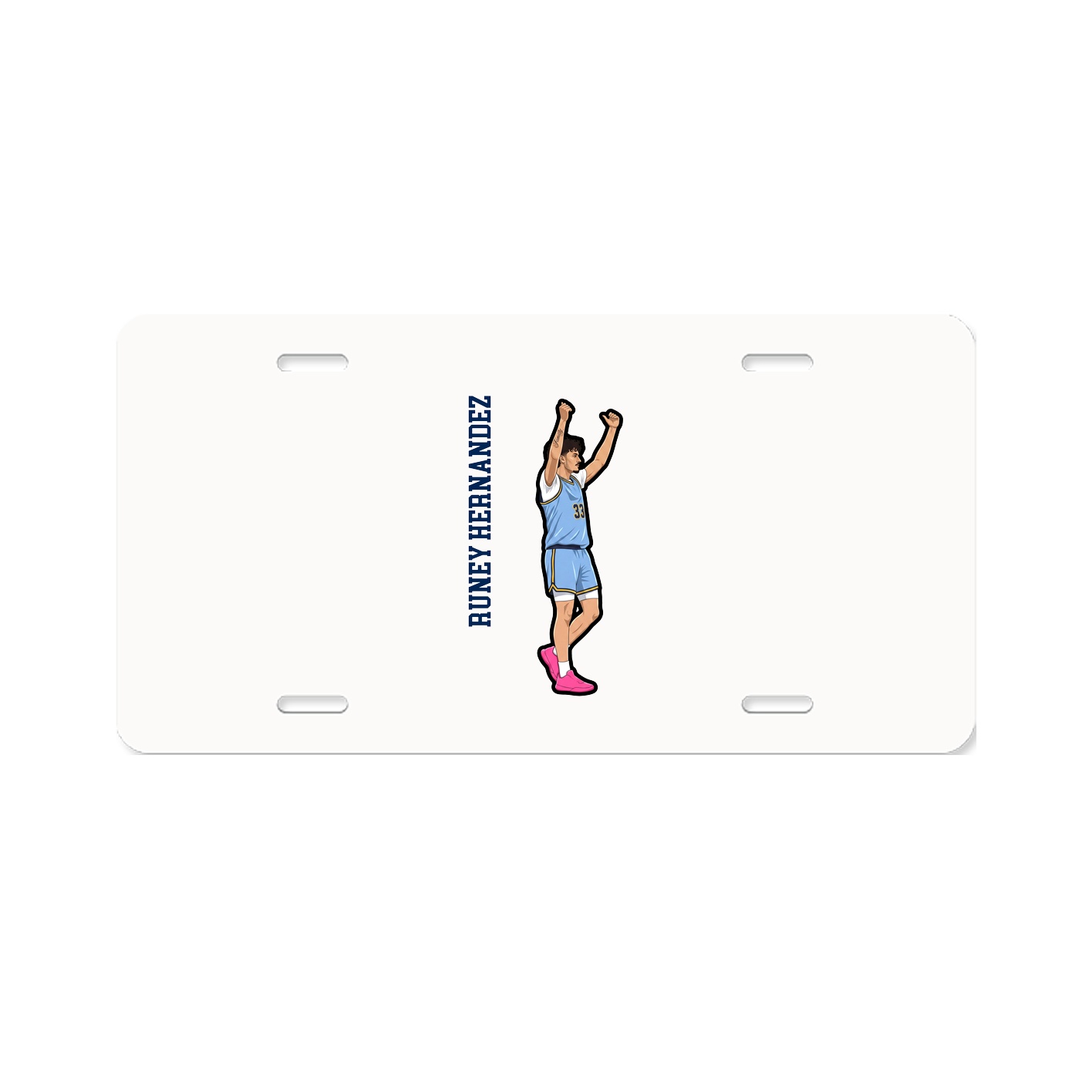 License Plate — Name Vertical in Classic