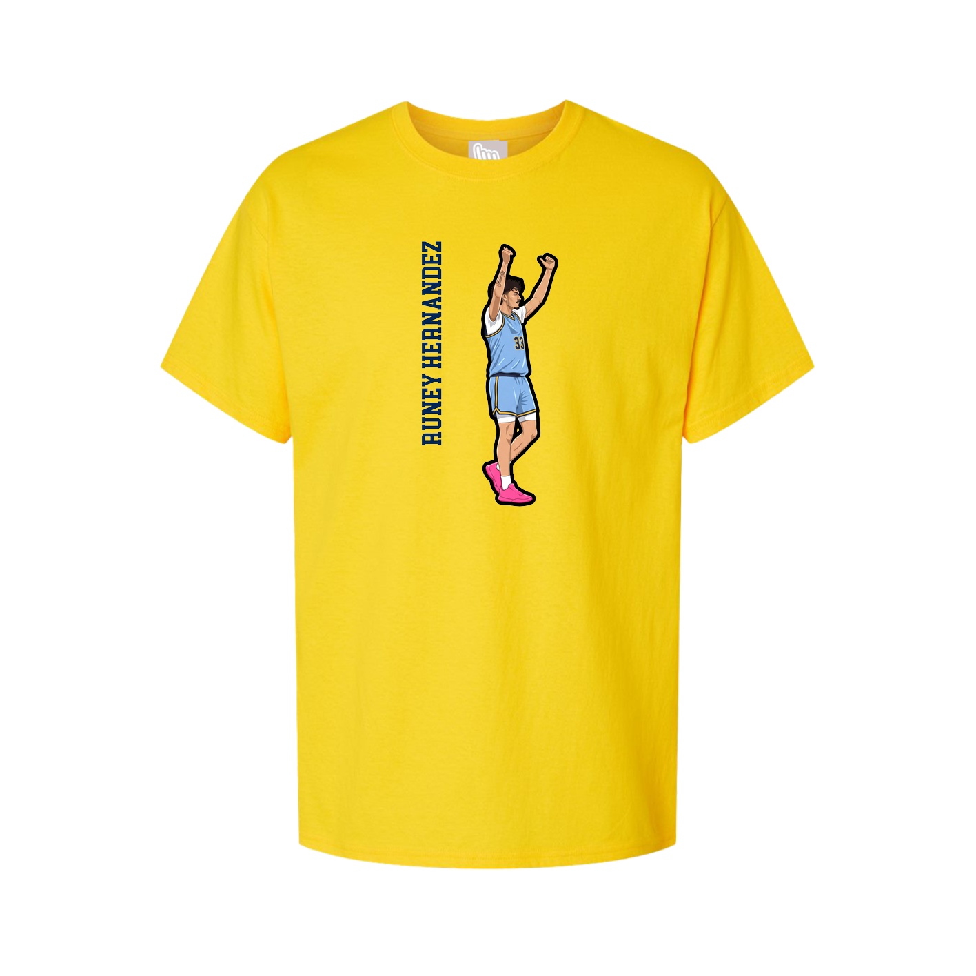 Youth Tee — Name Vertical in Gold