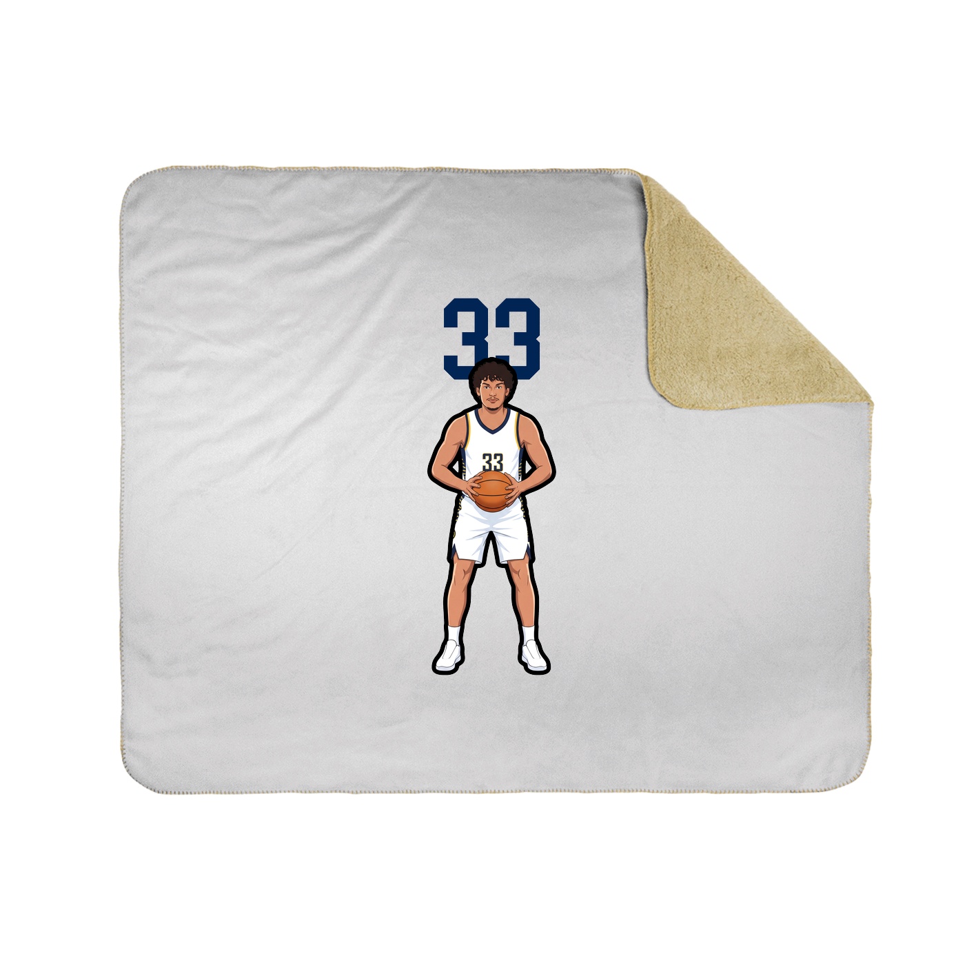 Throw Blanket — Number Top in White