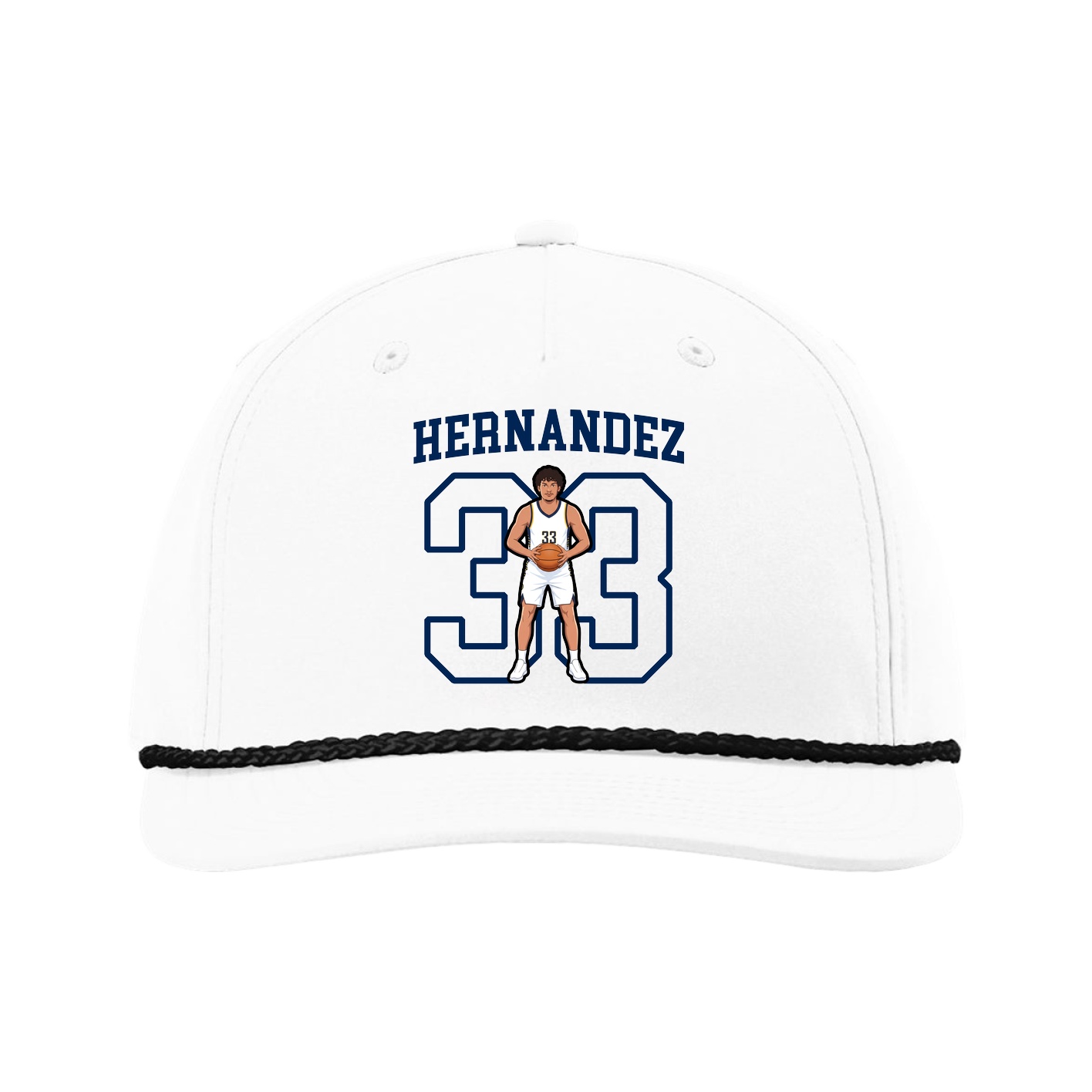 Five-Panel Classic Rope Cap — Shirsey in White