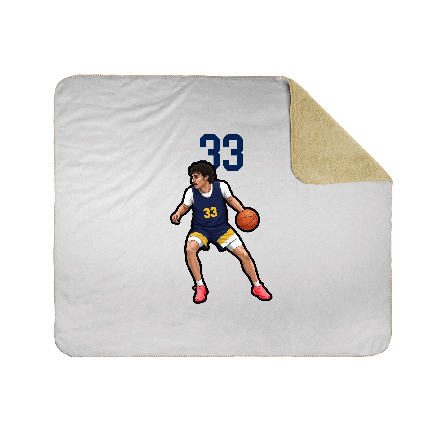 Throw Blanket — Number Top in White
