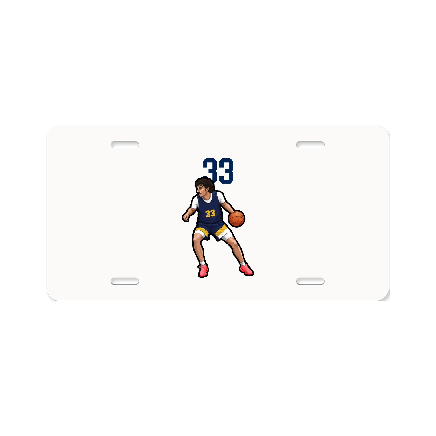 License Plate — Number Top in Classic