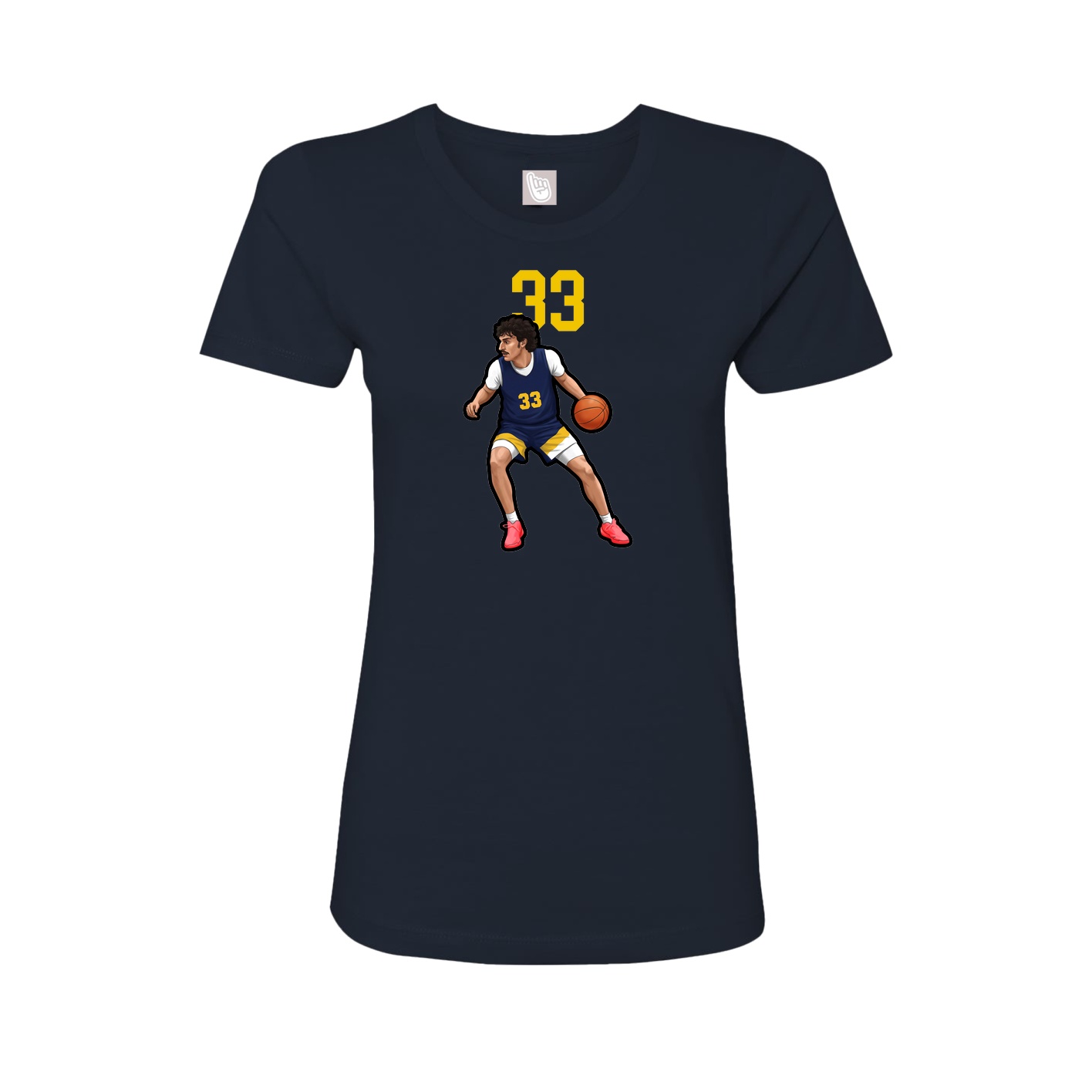Womens Tee — Number Top in Navy