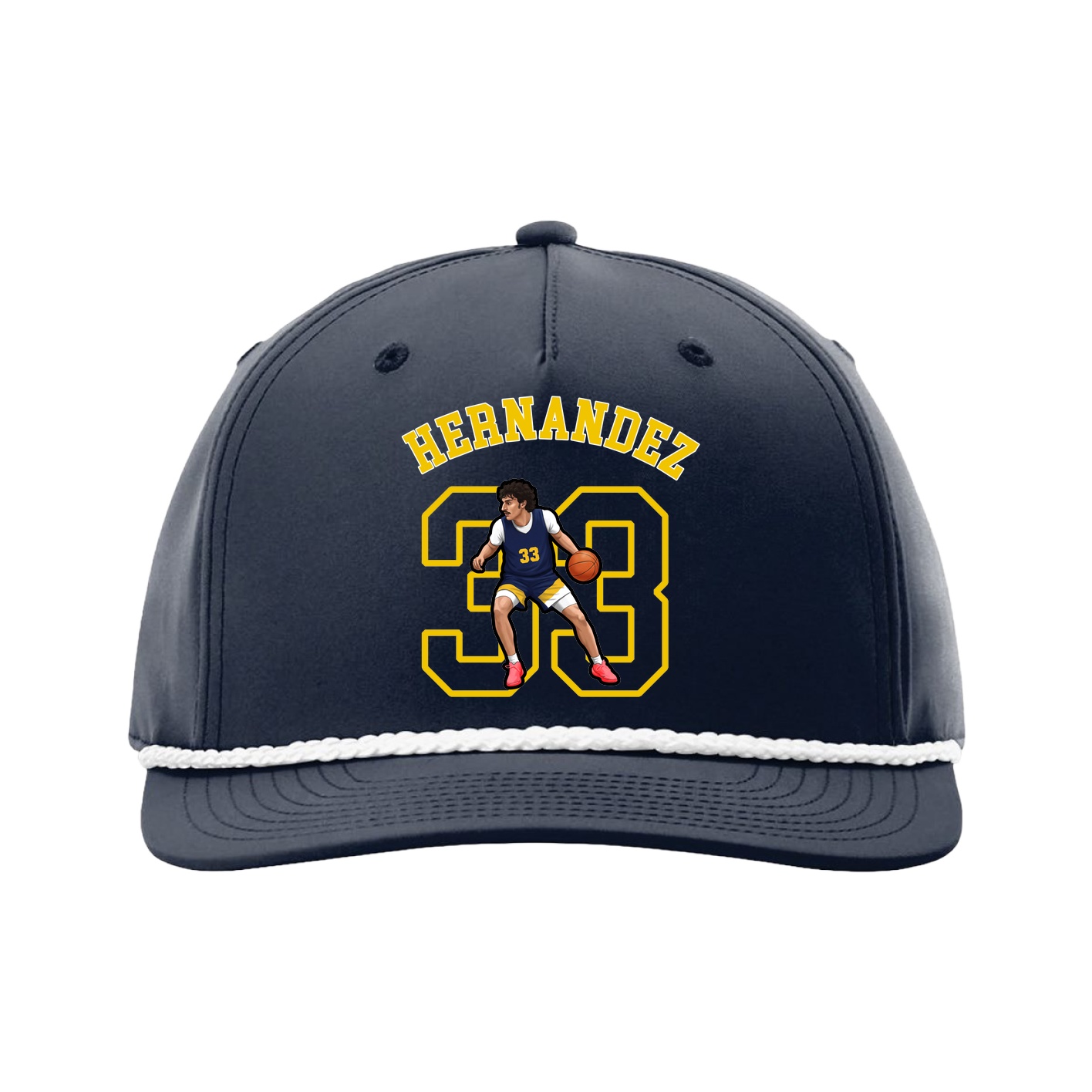 Five-Panel Classic Rope Cap — Shirsey Arch in Navy