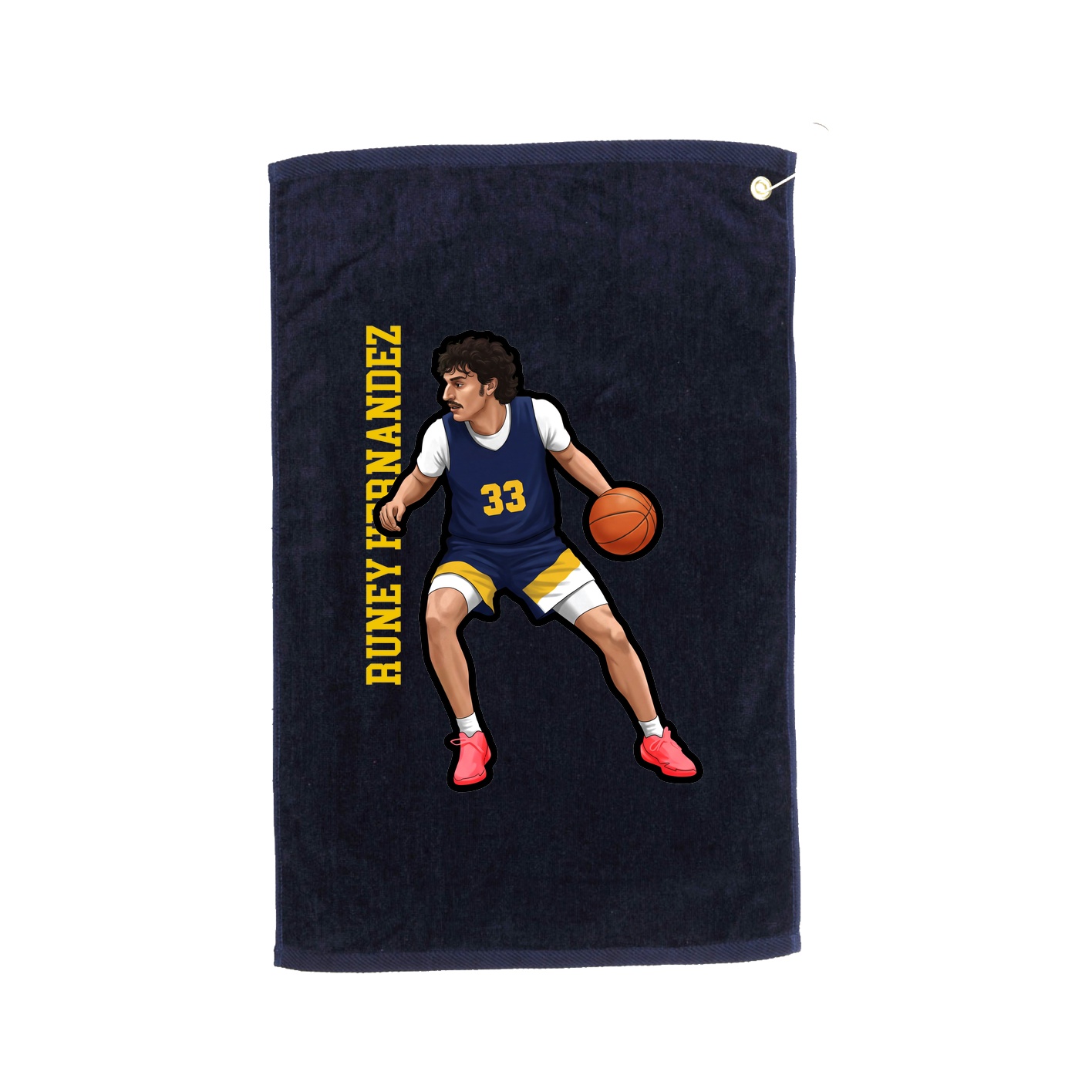 Golf Towel — Name Vertical in Navy