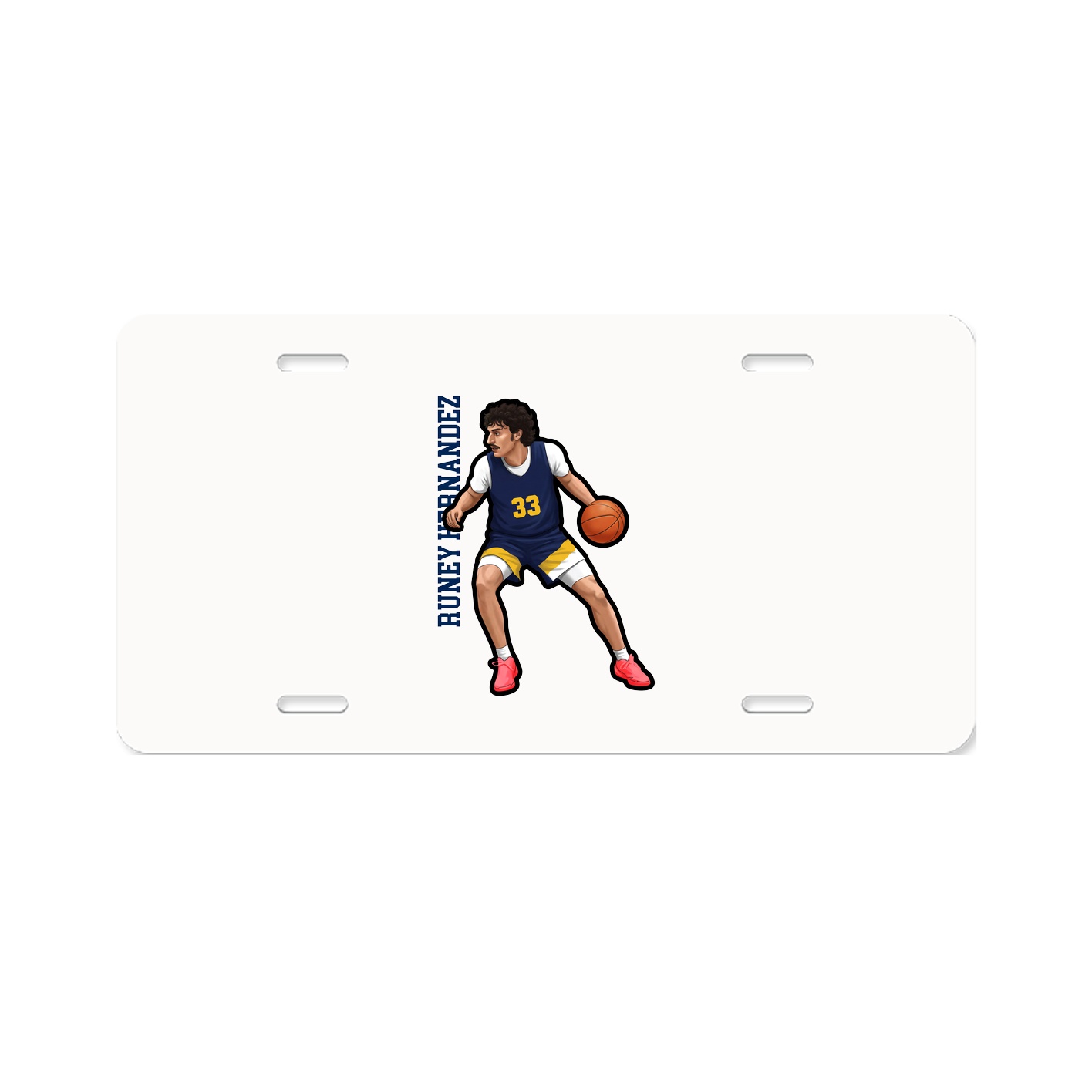 License Plate — Name Vertical in Classic