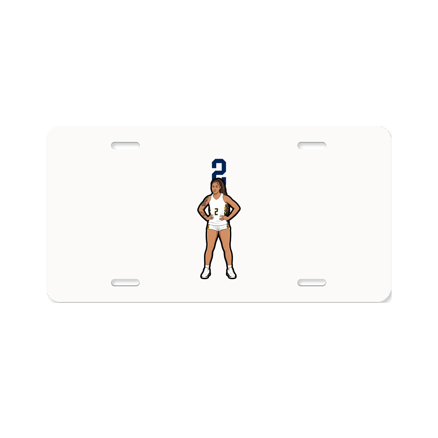 License Plate — Number Top in Classic