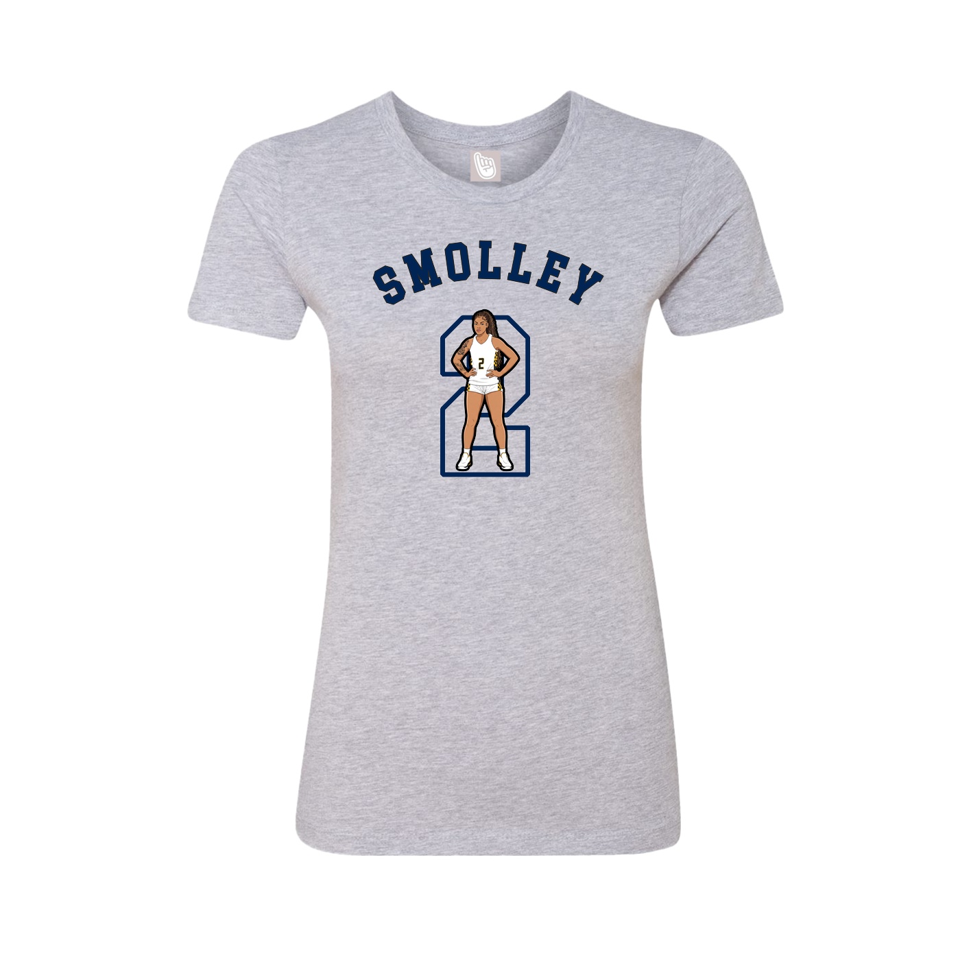 Fitted Women's Tee — Shirsey Arch in Grey