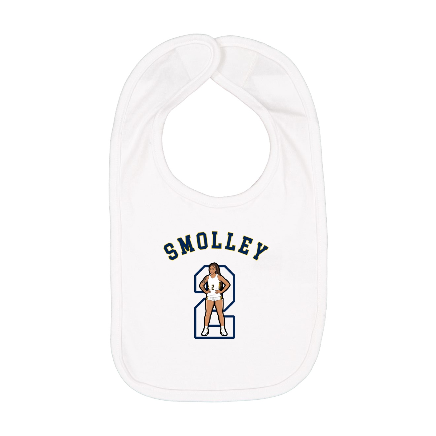 Infant Bib — Shirsey Arch in White
