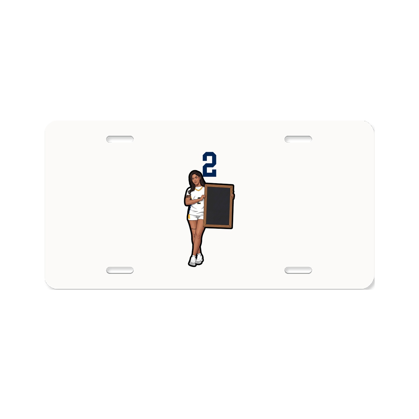 License Plate — Number Top in Classic