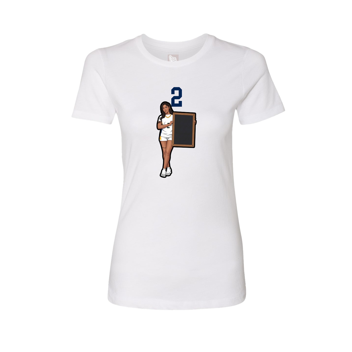 Fitted Women's Tee — Number Top in White