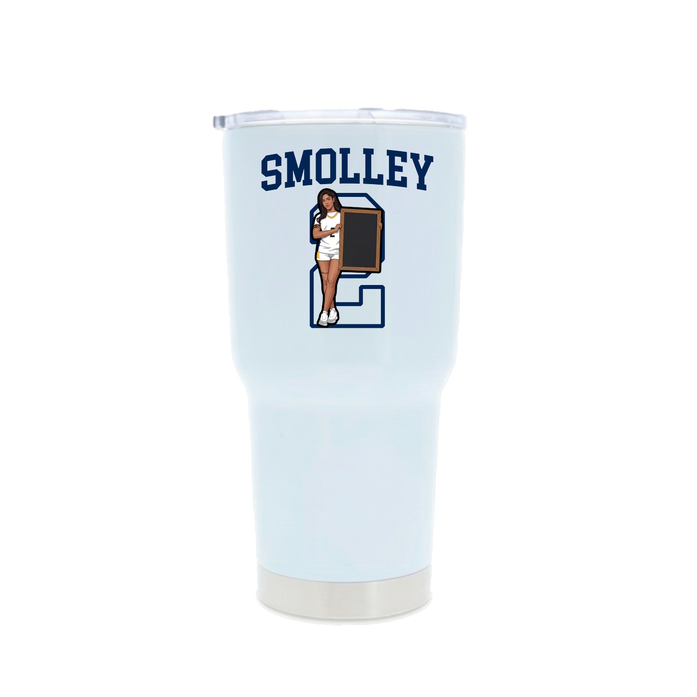 30oz Stainless Steel Tumbler — Shirsey in White
