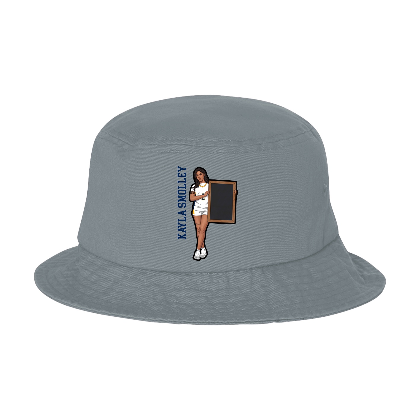 Bucket Cap — Name Vertical in Grey