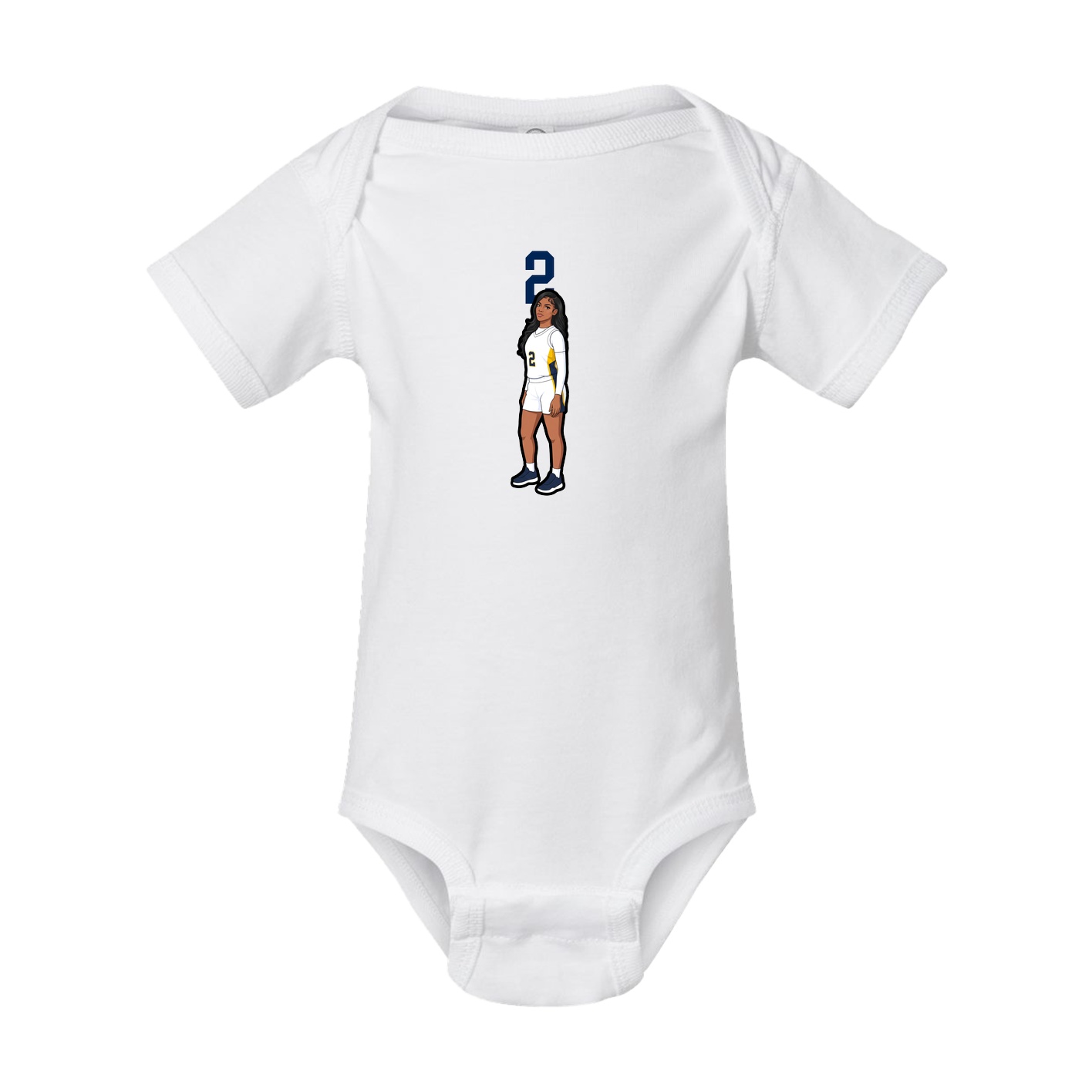 Baby Onesie — Number Top in White