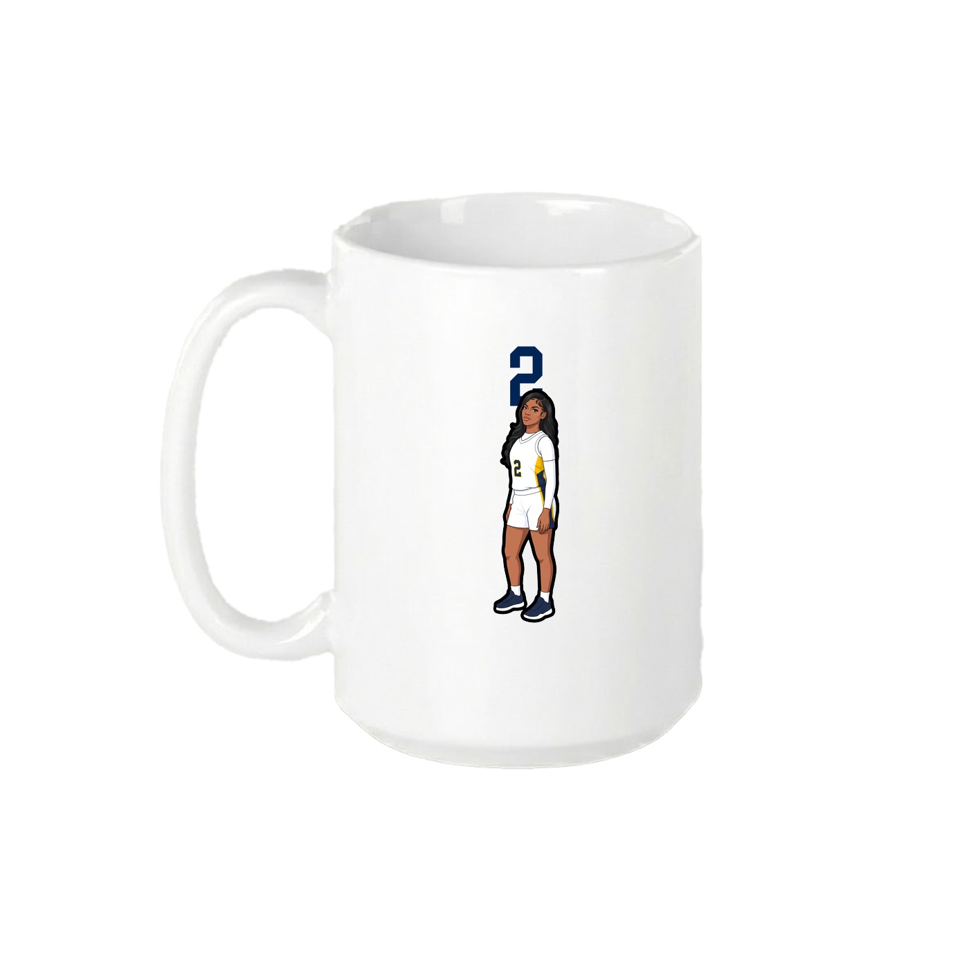 15oz Coffee Mug — Number Top in White