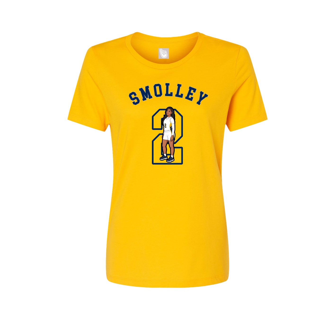 Fitted Women's Tee — Shirsey Arch in Gold
