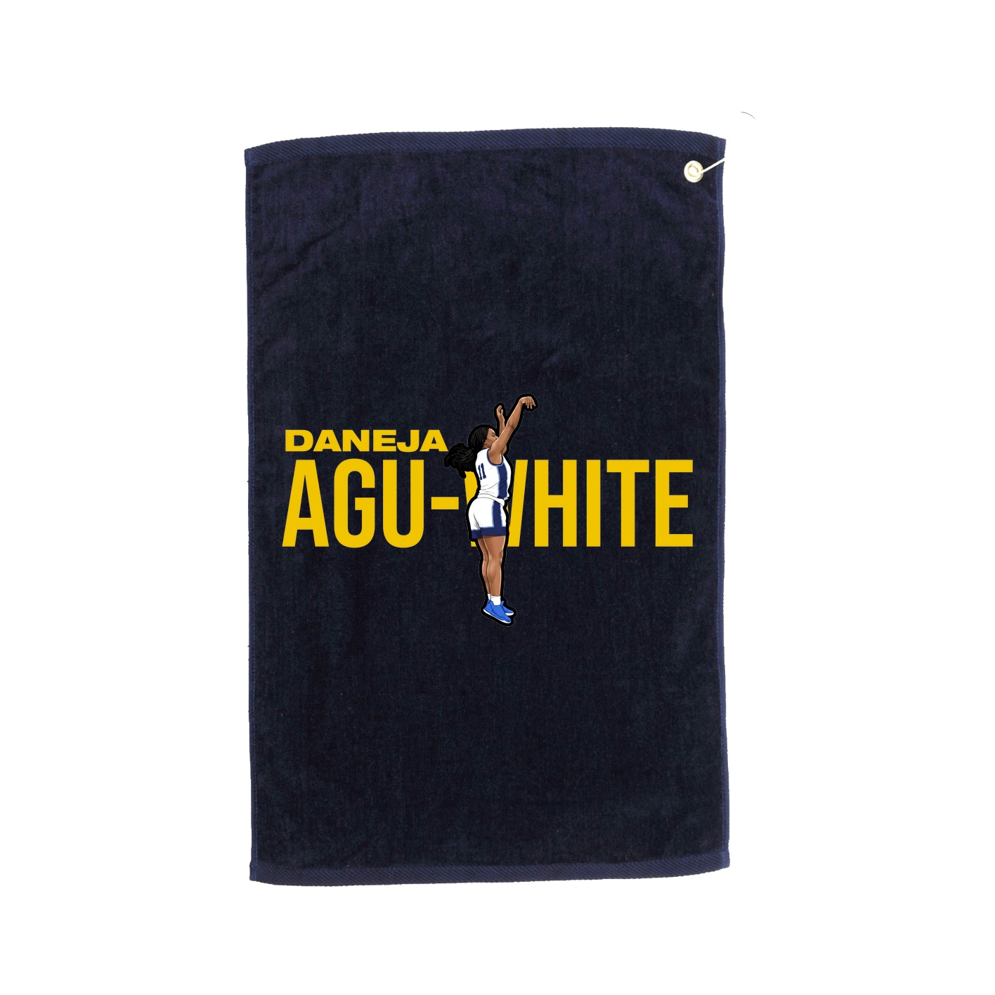 Golf Towel — Player Name in Navy