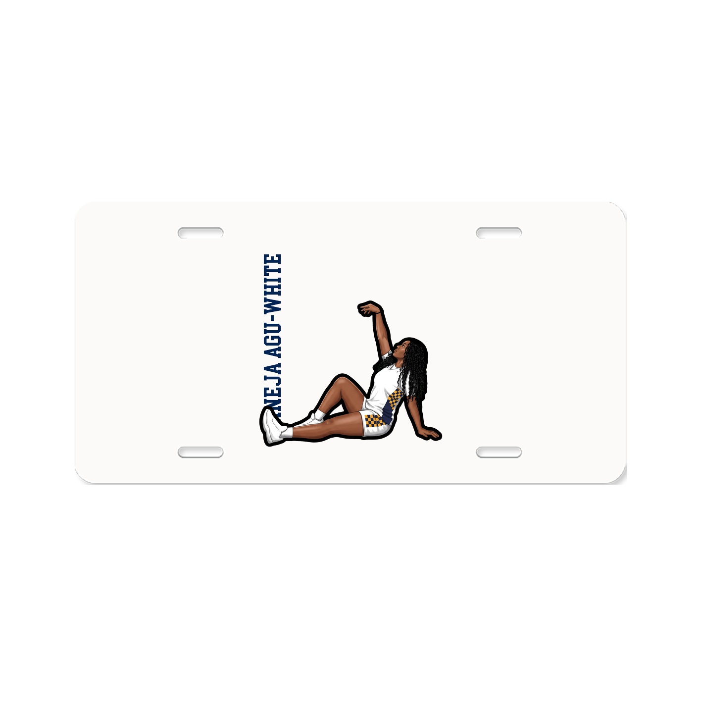 License Plate — Name Vertical in Classic