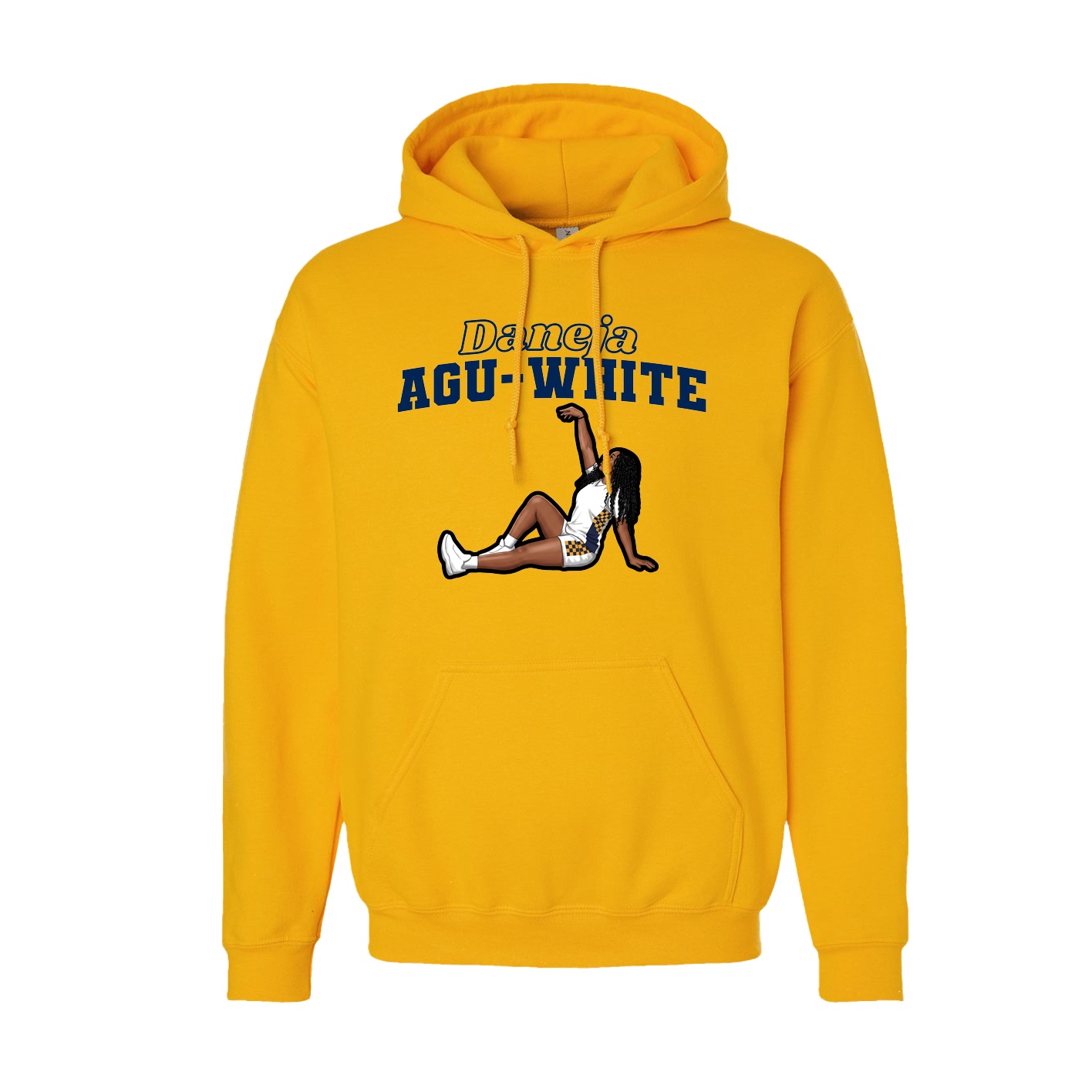 Youth Hoodie — Name Arch in Gold