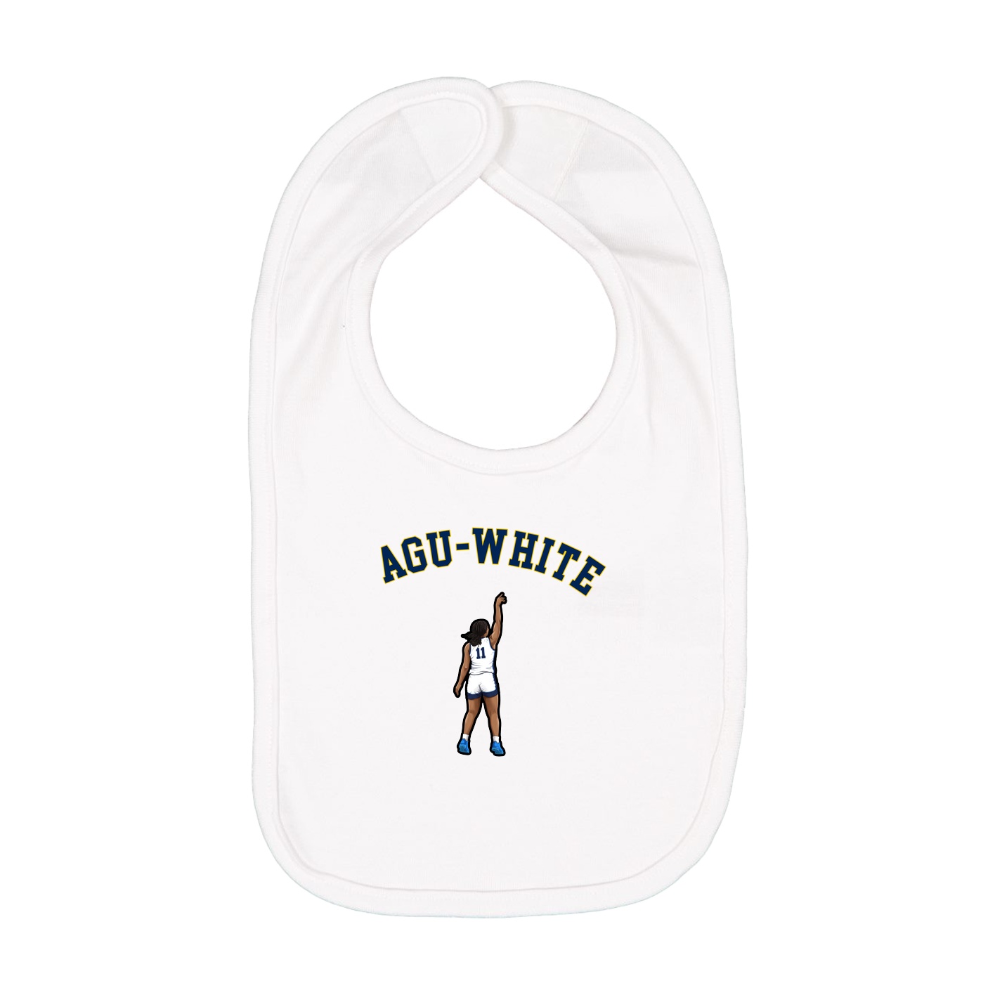 Infant Bib — Shirsey Arch in White