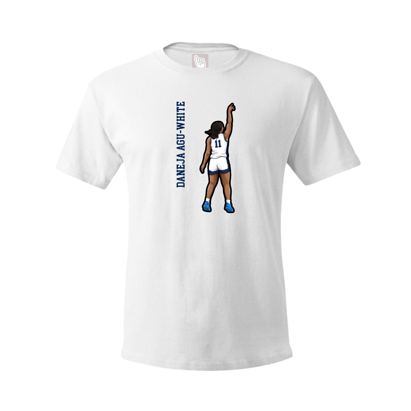 Youth Tee — Name Vertical in White