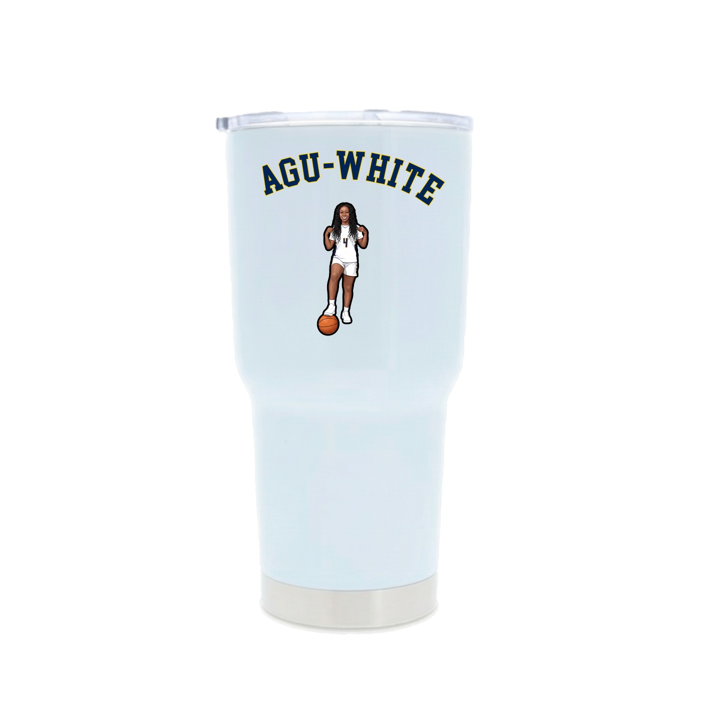 30oz Stainless Steel Tumbler — Shirsey Arch in White