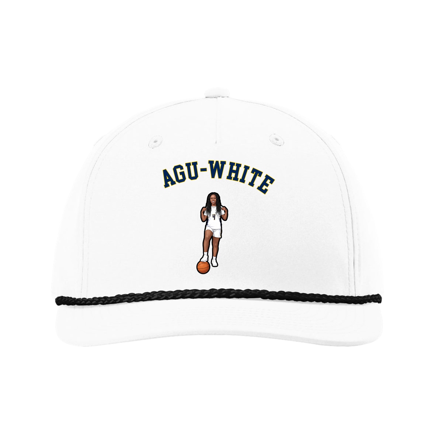 Five-Panel Classic Rope Cap — Shirsey Arch in White