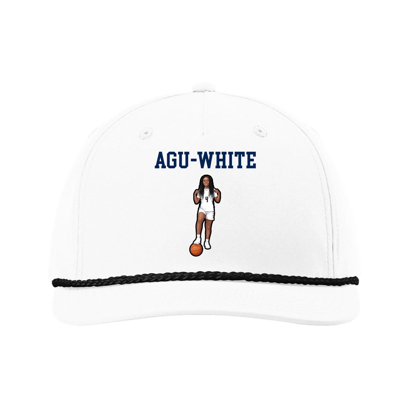 Five-Panel Classic Rope Cap — Shirsey in White