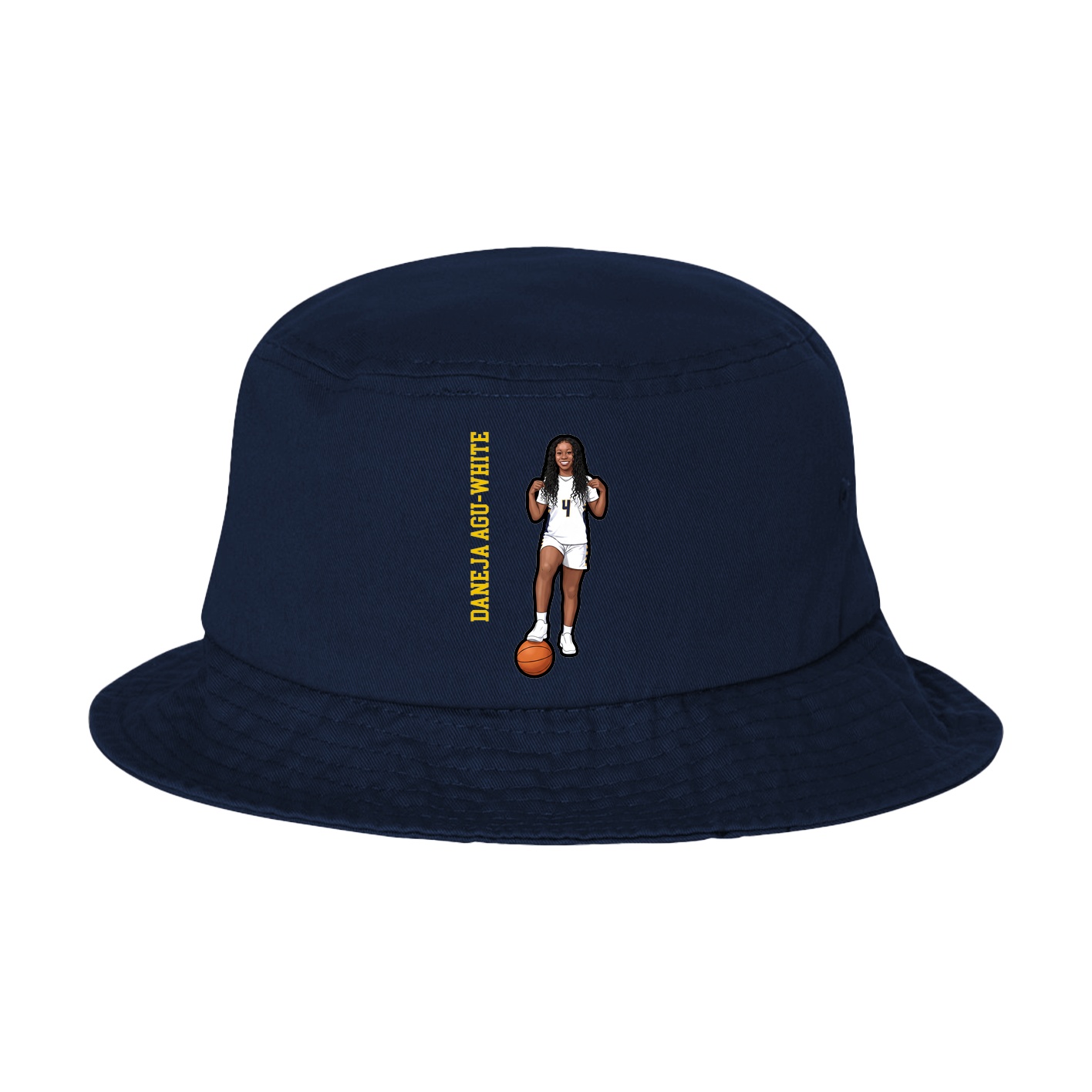 Bucket Cap — Name Vertical in Navy